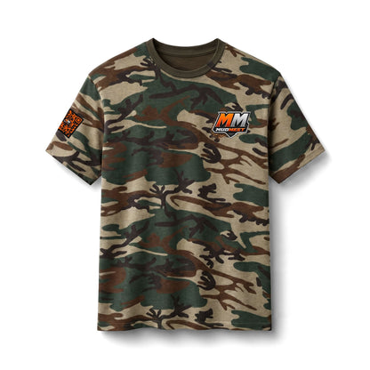 MudMeet Camo Tee – 'Ride. Meet. Mud. Repeat.' Graphic T-Shirt