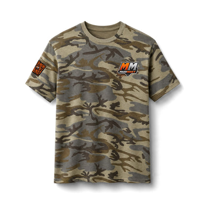 MudMeet Camo Tee – 'Ride. Meet. Mud. Repeat.' Graphic T-Shirt