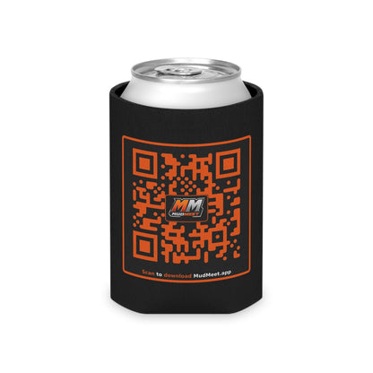 MudMeet Logo Can Cooler with QR Code – Insulated Beverage Koozie