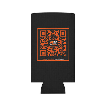 MudMeet Logo Can Cooler with QR Code – Insulated Beverage Koozie