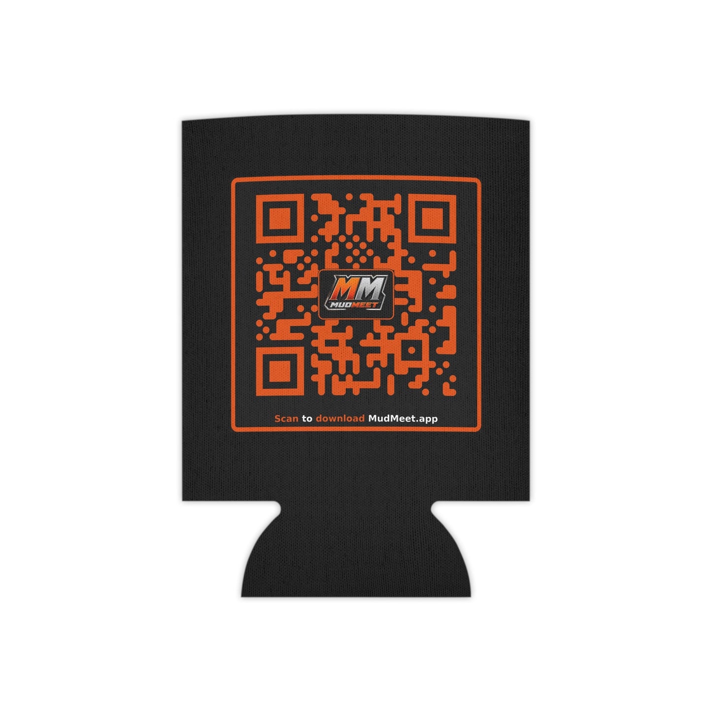 MudMeet Logo Can Cooler with QR Code – Insulated Beverage Koozie
