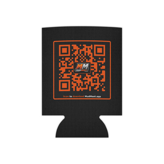 MudMeet Logo Can Cooler with QR Code – Insulated Beverage Koozie
