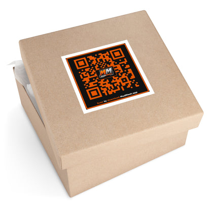 QR Code Vinyl Sticker — MudMeet App Download (Square)