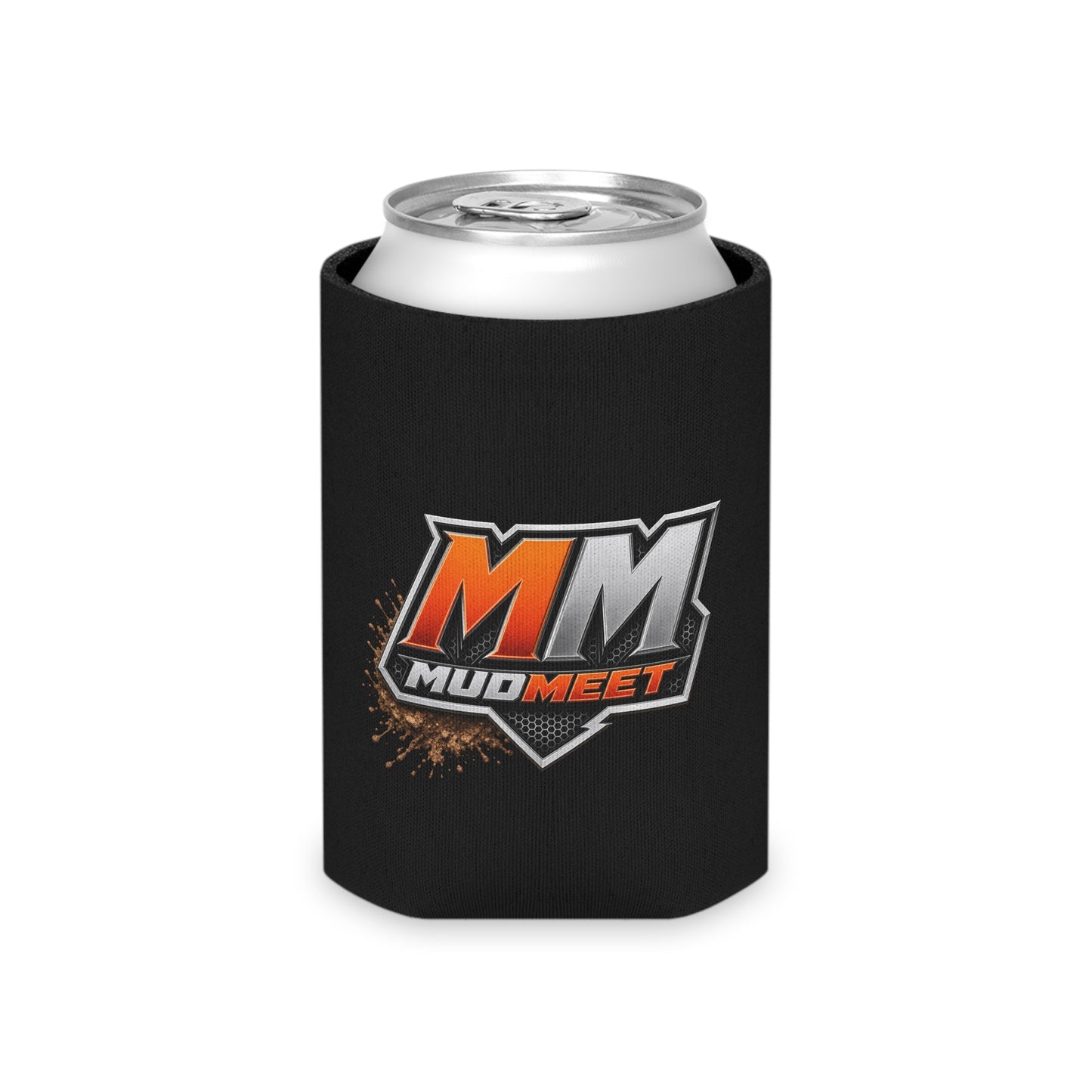 MudMeet Logo Can Cooler with QR Code – Insulated Beverage Koozie