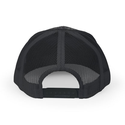 MudMeet Logo Snapback Trucker Hat — Mesh Back Racing Cap