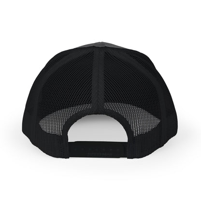 MudMeet Logo Snapback Trucker Hat — Mesh Back Racing Cap