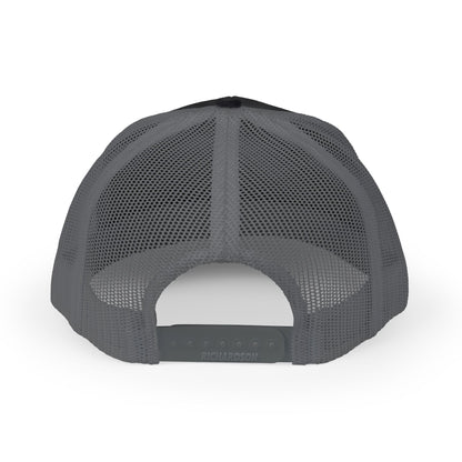 MudMeet Logo Snapback Trucker Hat — Mesh Back Racing Cap