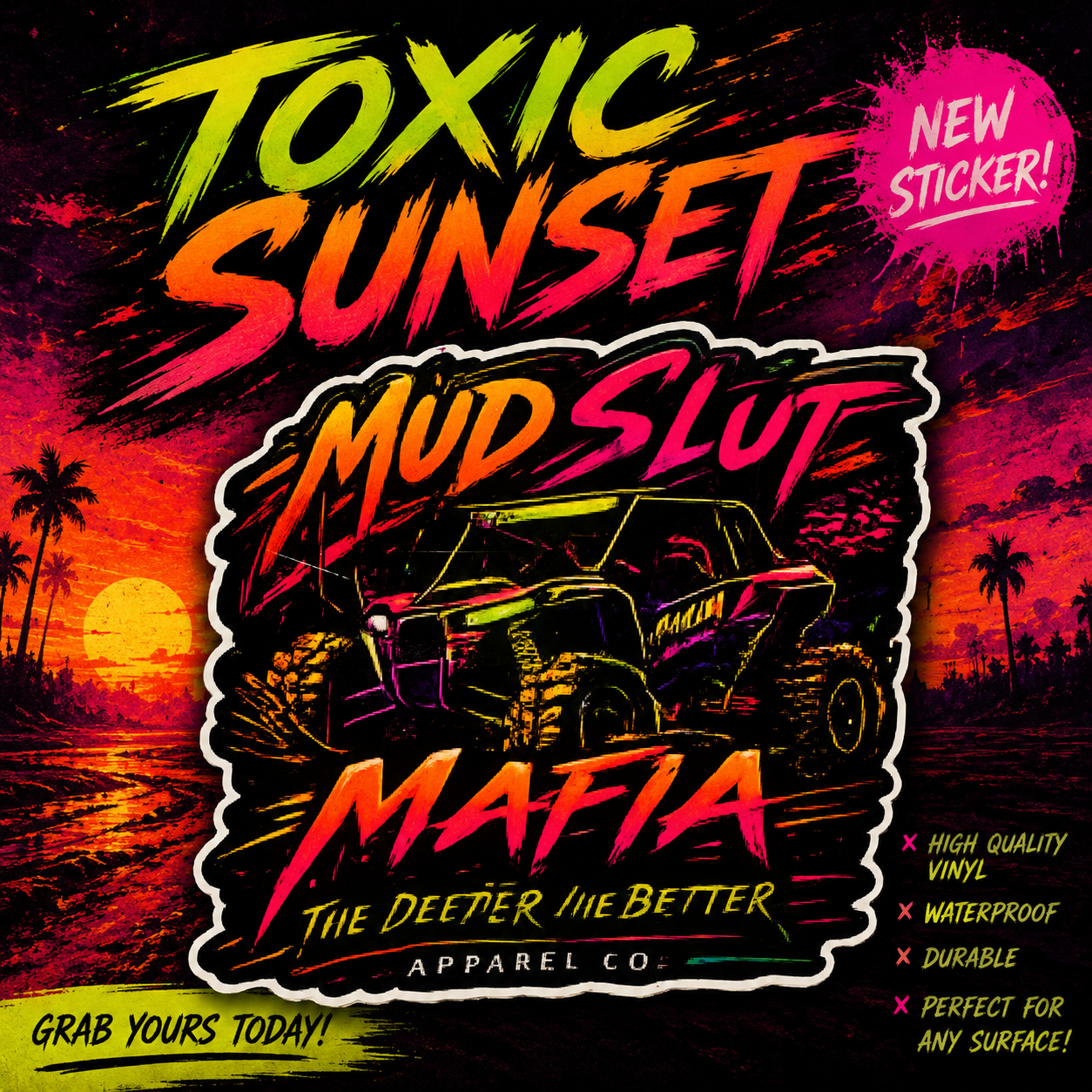 Toxic Chaos The Deeper the Better MSM Stickers