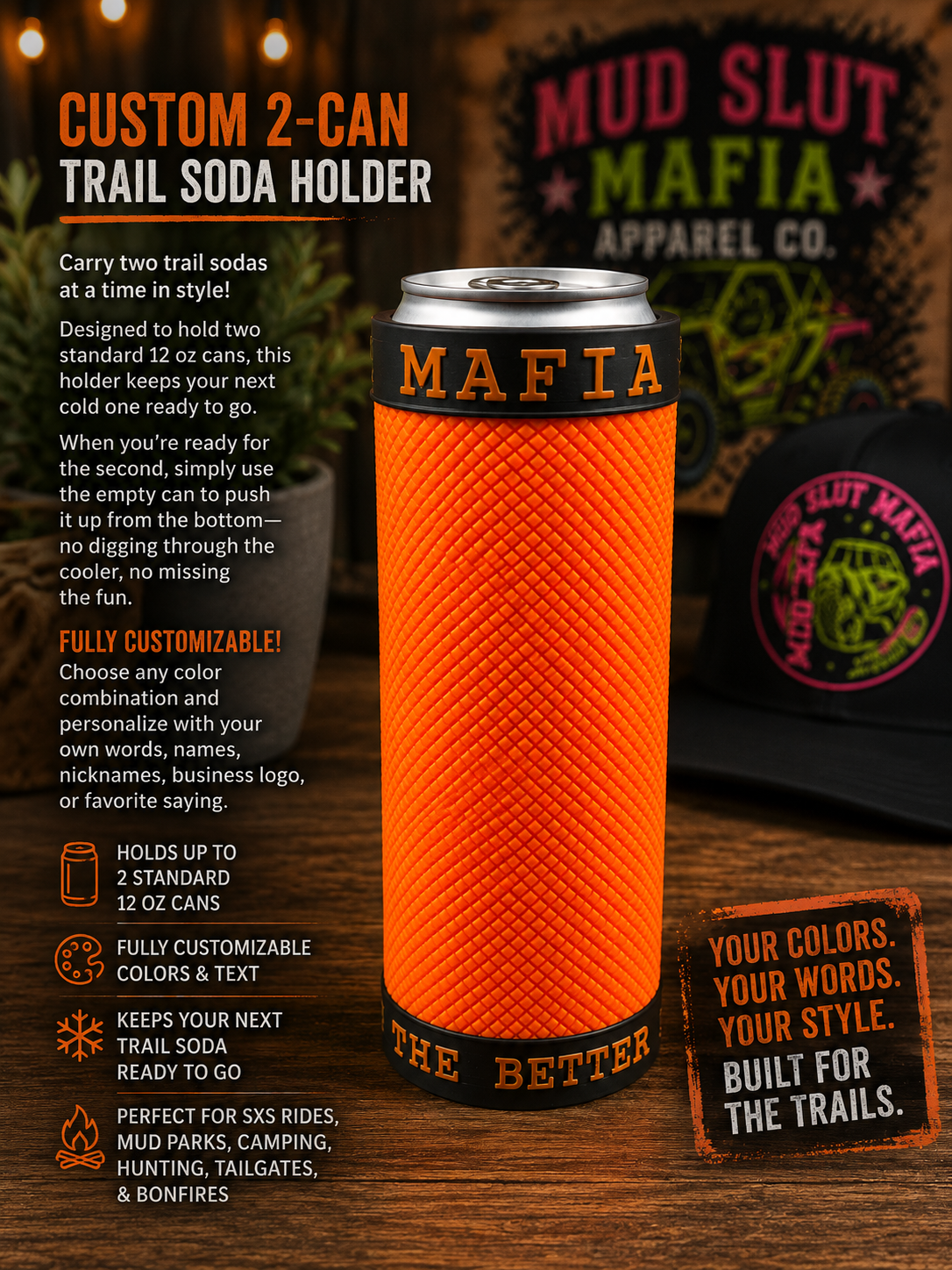Signature Series 2-Can Trail Soda Holder