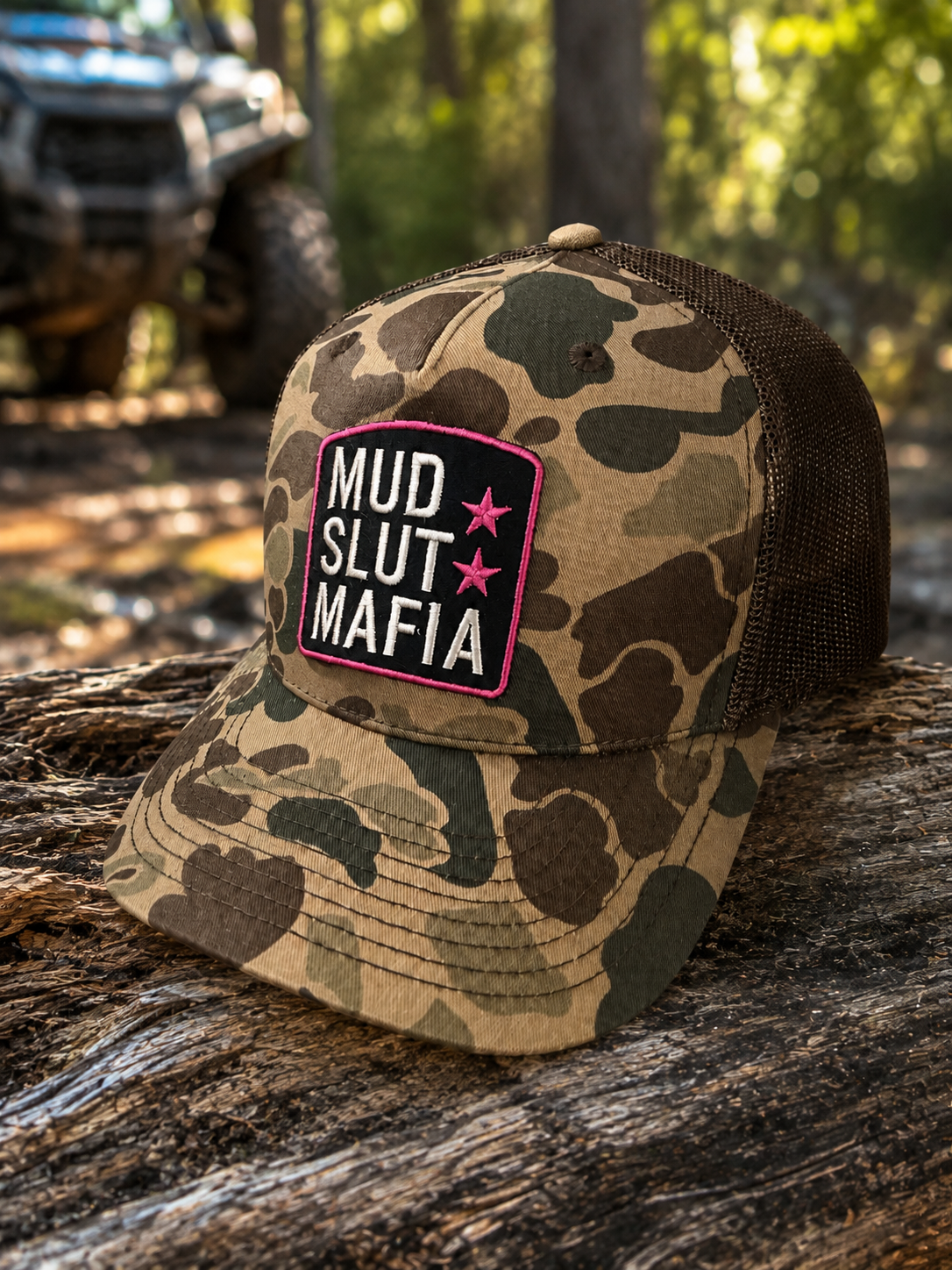 Muddy Intentions Camo Trucker Hat | Richardson 112
