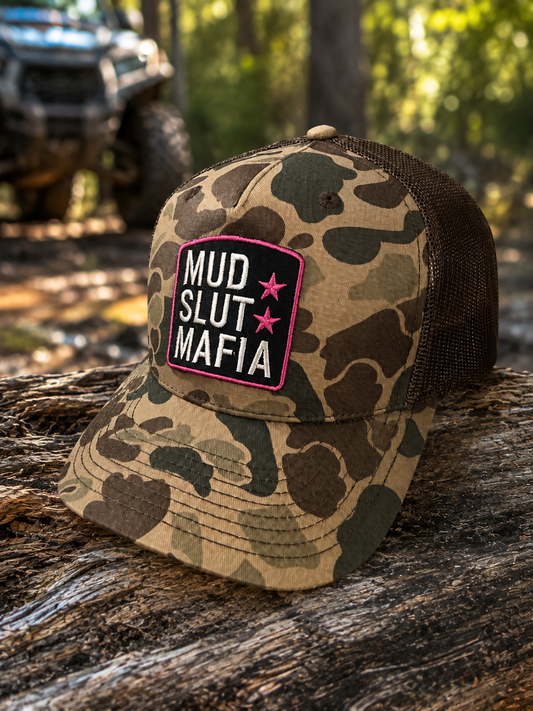 Muddy Intentions Camo Trucker Hat | Richardson 112