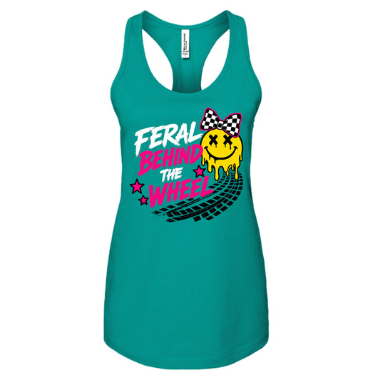 Feral Behind The Wheel Racerback Tank